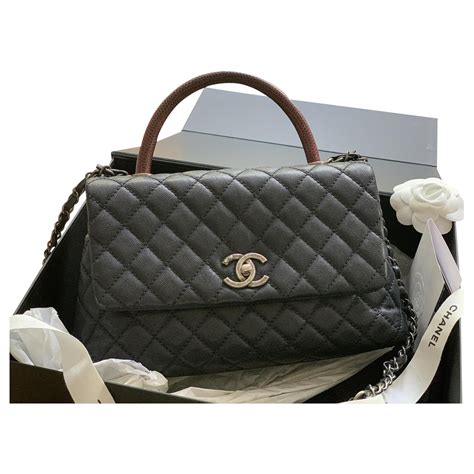chanel coco handle blue